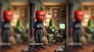 😳 Jiló pegou a Maçazinha com Bananildo__ 🍌🍎 _ NOVELA DE FRUTAS
