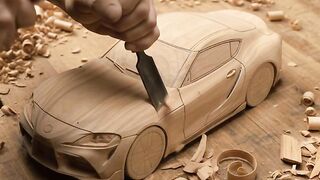 Construção de Um Mini Carro de Madeira que Virou uma Lenda! 🔥ASMR