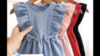 Vestido + Laço Infantil Luxo Menina Bebe Vermelho Azul Rosa Preto Festa Princesa Aniversario Ensaios Casamento casual