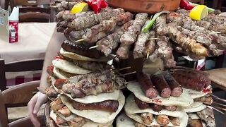 Turkish BBQ Is Absolutely Delicious! 🔥🥩 The Most Famous Barbecue in Turkey! 🇹🇷
