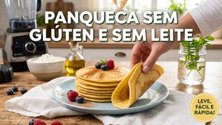 PANQUECA SEM GLÚTEN E SEM LEITE COM 3 INGREDIENTES!