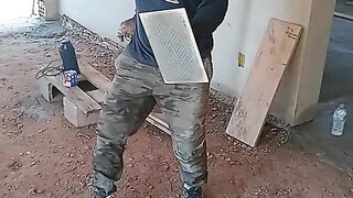 🤣🤣Dança da alegria 😂 do pedreiro brutão
