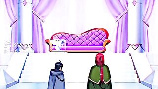 Salão Real e Personagens — Cena de Anime Fantástico 👑