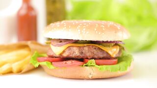 BURGER AND FRENCH FRIES