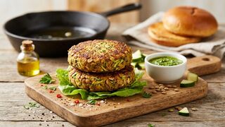 Aprenda o Hambúrguer Veggie Perfeito: Lentilha, Abobrinha e Aveia.