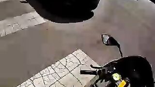 Motorcyclist Confronts Police Officer During Traffic Stop