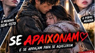 **The Homeless Boy and the Poor Girl Fall in Love and Hug to Keep Warm 😳❤️**