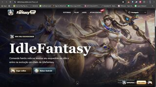 IDLE FANTASY farmando token na prática