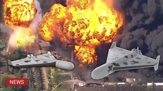 Kamikaze Drone's powerful blow to Ukraine's Ladyzhynska TPP region
