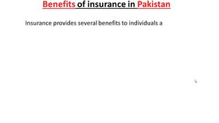 Benefits of insurance