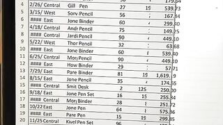 Excel work