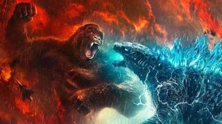 💥Godzilla vs Kong, an epic DC fight in this movie clip #monsteruniverse