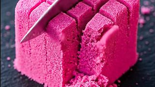 Satisfying Pink Kinetic Sand Slicing ASMR | Cube Cutting