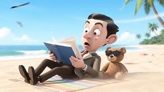 Mr. Bean’s Beach Day Goes Hilariously Wrong! 😂🏖️📖