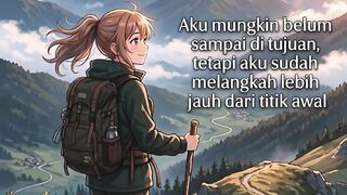 Aku mungkin belum sampai di tujuan, tetapi aku sudah melangkah lebih jauh dari titik awal