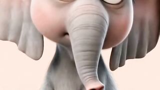 Elefante engraçado e bobo