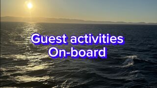 Cruise ship in the port activities
