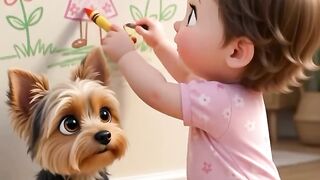 Nenê com cachorrinho