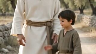 JESUS Cristo ensina uma criança