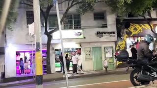 A walking tour in city streets. 0003