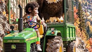 Monkey Flies on a Giant Eagle! 🦅🐒😂