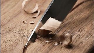 Carving a Perfect Curve in Wood | Satisfying Woodworking ASMR