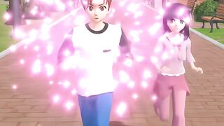 Sakura School Simulator Pink Dog Transformation Story 💖🐶 | Anime Magic#Shorts #Reels