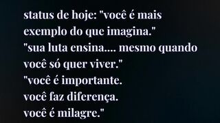 status de hoje: