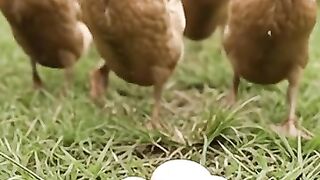 Harvesting duck eggs together
