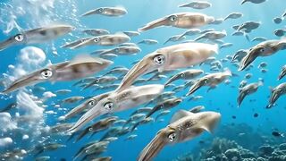 A group of squid is about to migrate