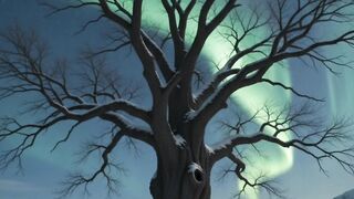 Winter Solitude Under the Aurora #naturesounds #calmtree #ancientvibes #peace