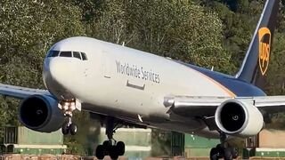 UPS Boeing 767-300F Landing at Boeing Field Seattle