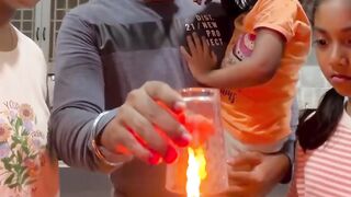 Parents Teaching Kids a Fun Science Experiment 🔥🧪