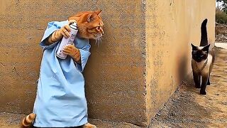 2 Funny Cats 😂🐱 | The Funniest Cat Moments You Can’t Stop Watching!