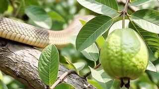 Title Options:  Snake Hidden in Guava Tree | Natural Camouflage