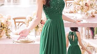 Vestido verde elegante