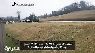 كان تحت تأثير المخدر   شاهد رجل سرق جرارًا وصدم  سيارة شرطة