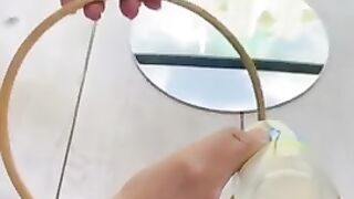 Wall hanging mirror