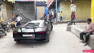 Driving Lamborghini In OLD CITY Reactions INDIA