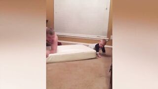 Funny dad and kids