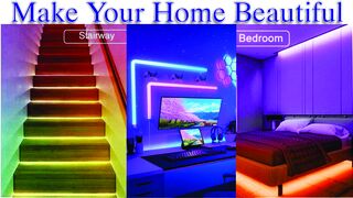 5 idea to make your home beautiful  with led lights - indoor outdoor ,wall lighting , hacks