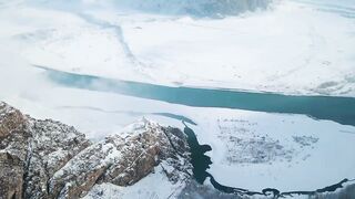 SKARDU IN WINTER the drone photage