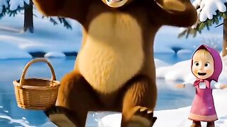 Bear Fell Through the Ice… Masha Thought She Lost Him!