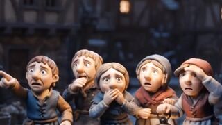 Tiny people struggling