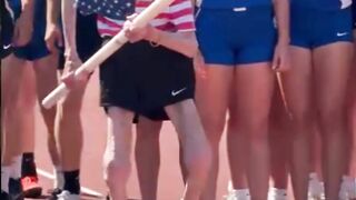 95 Years Old. She Walked Onto the Track Carrying a POLE 🇱🇷 💀  Abhi bhi Dam Hai Doston dekhiae aap Sabhi 🇱🇷💀