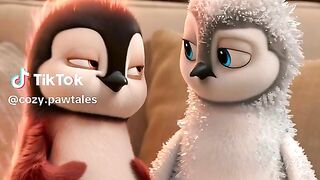 A two couple penguins