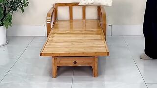 Wooden sofa come bed