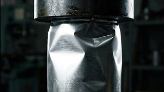 Hydraulic Press Crushing a Thick Metal Can | Satisfying ASMR