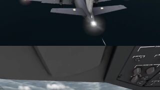 Realistic Airplane Landing in Heavy Rain | Cockpit View Flight Simulator | Emergency Landing Experience