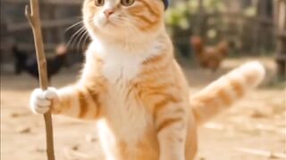 The bullied old cat